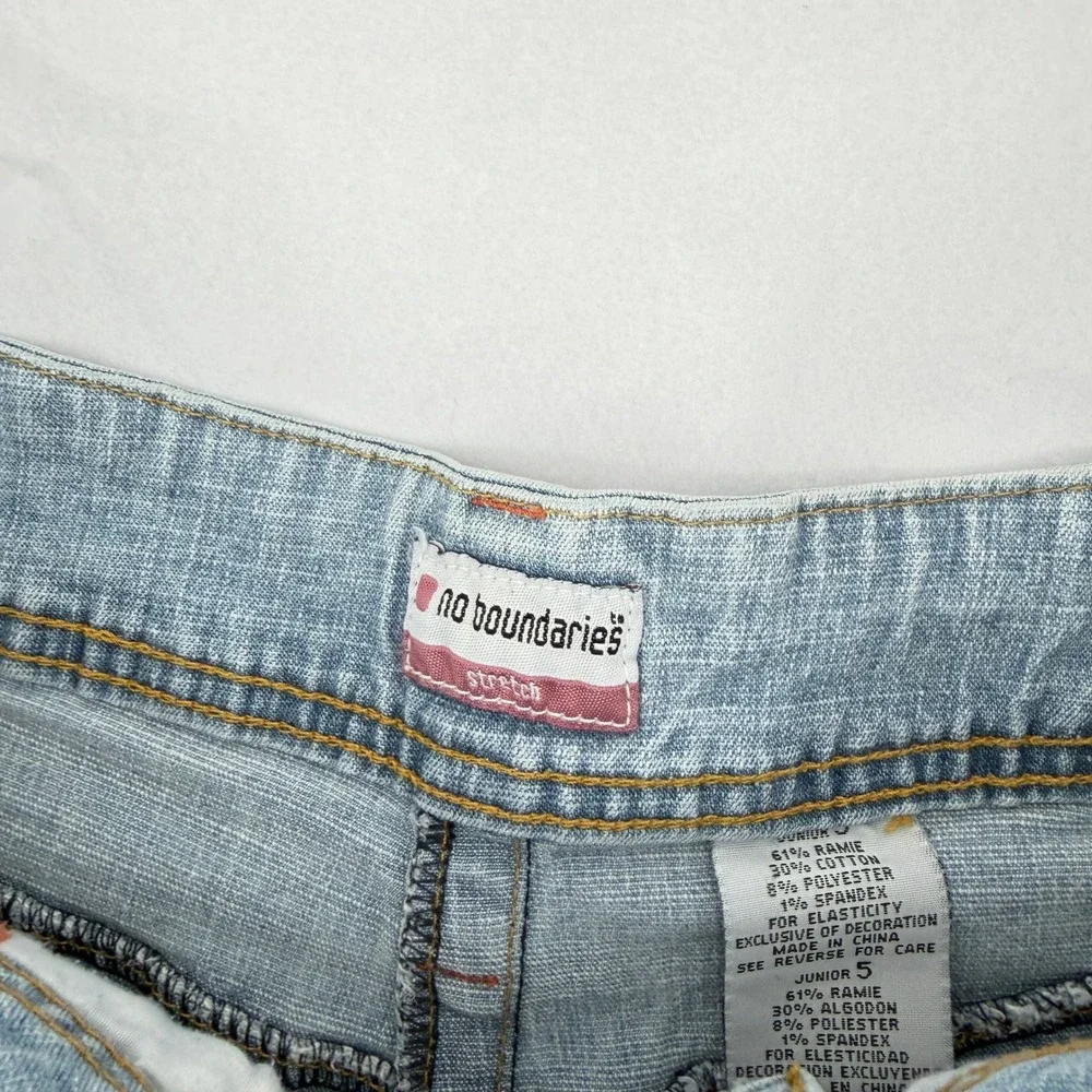 No Boundaries Denim Shorts Light Wash Low Rise Y2K Retro JRS Size 5/Small